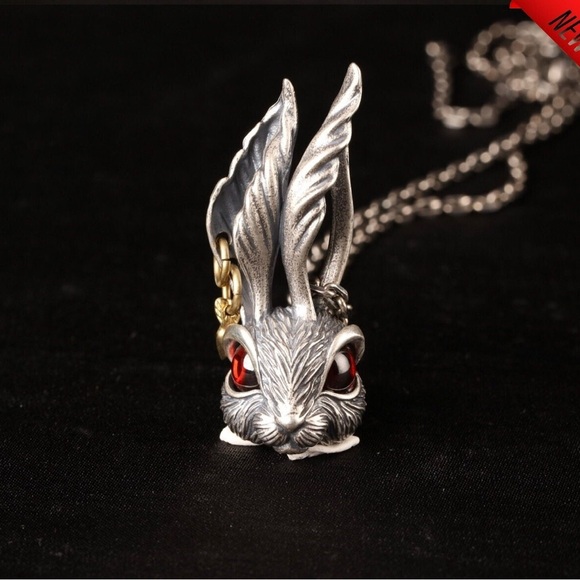 Men's and Women's Cool Gothic Rock Rabbit Necklace - Picture 1 of 8